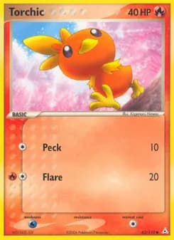Torchic card in English