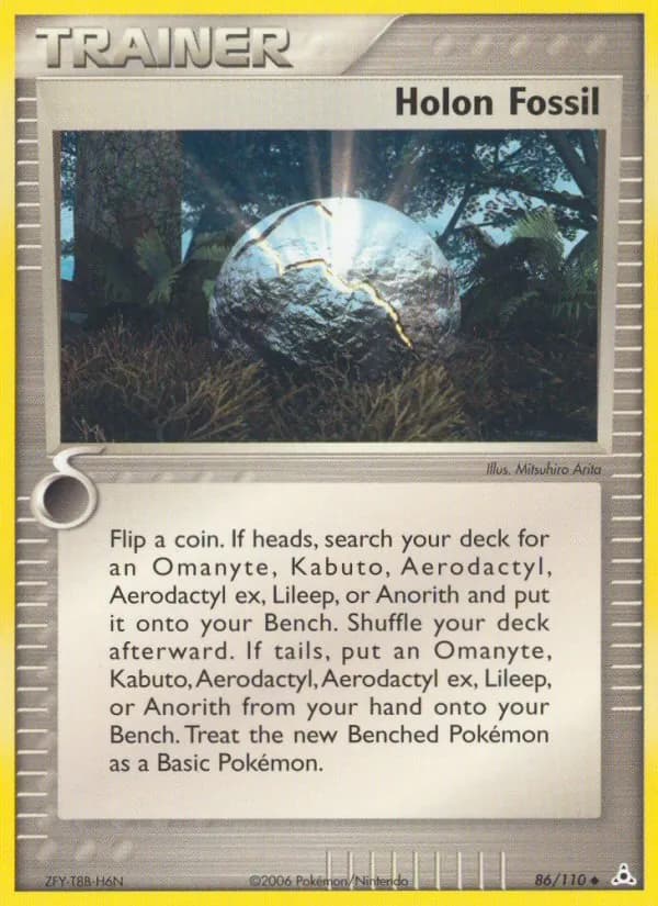 Holon Fossil card in English