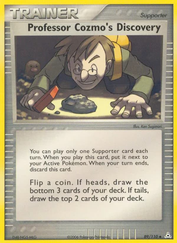 Professor Cozmo's Discovery card in English
