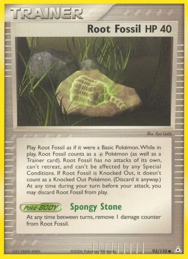 Root Fossil card in English