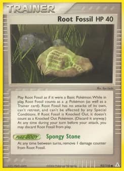 Root Fossil card in English