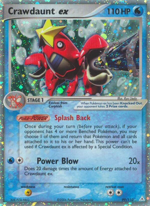 Crawdaunt ex card in English