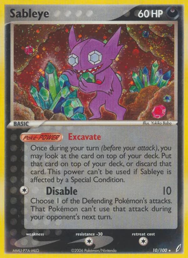 Sableye card in English