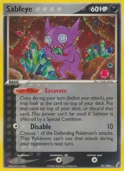 Sableye card in English