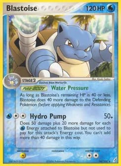 Blastoise card in English