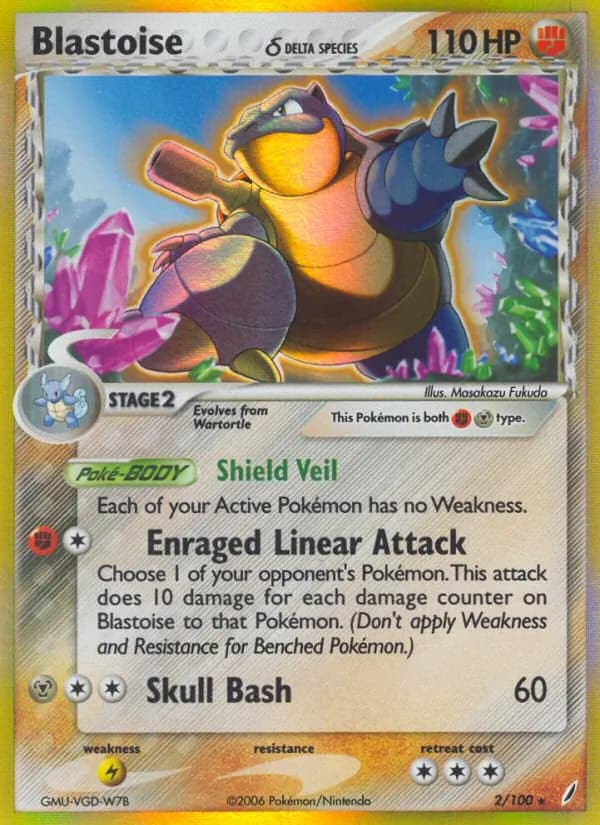 Blastoise δ card in English