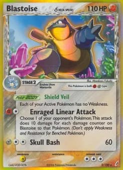 Blastoise δ card in English