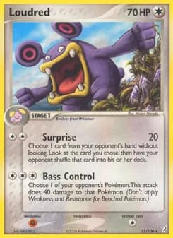 Loudred card in English