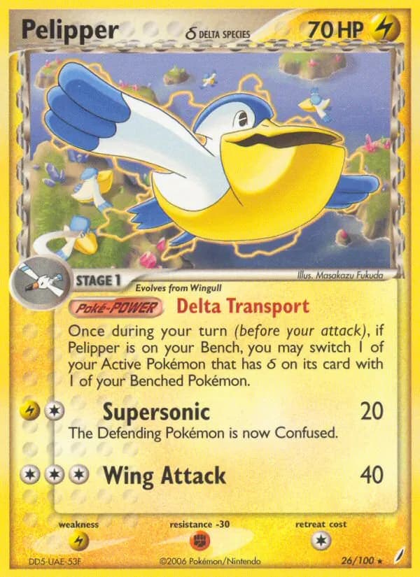 Pelipper δ card in English