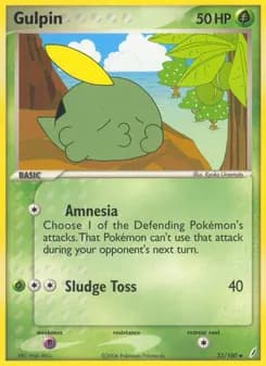 Gulpin card in English