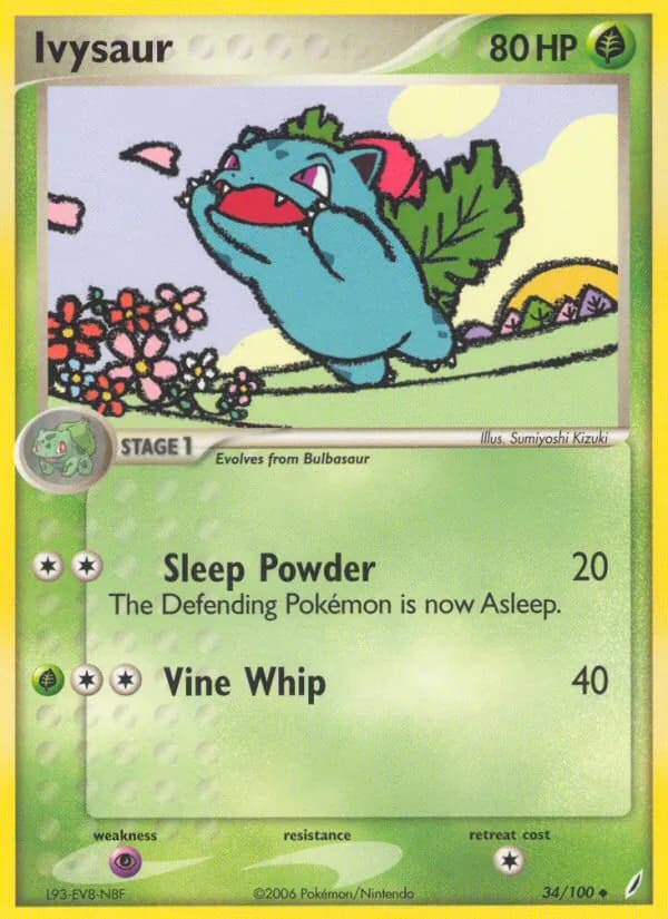 Ivysaur card in English