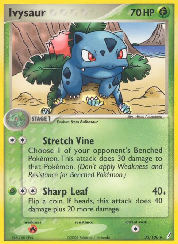 Ivysaur card in English