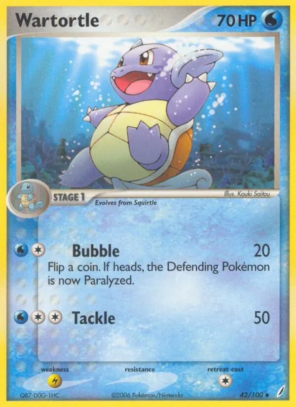 Wartortle card in English
