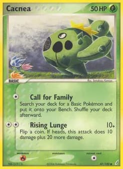 Cacnea card in English