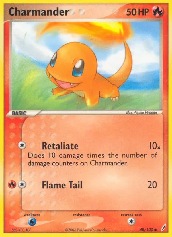 Charmander card in English