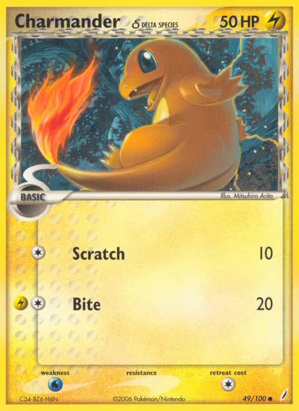Charmander δ card in English