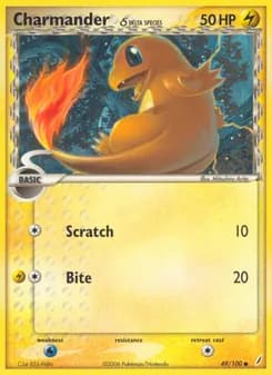 Charmander δ card in English