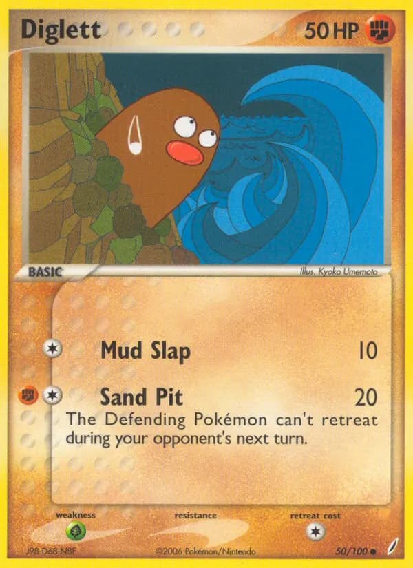 Diglett card in English