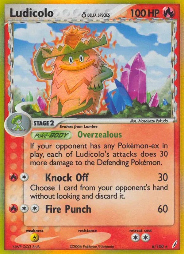 Ludicolo δ card in English
