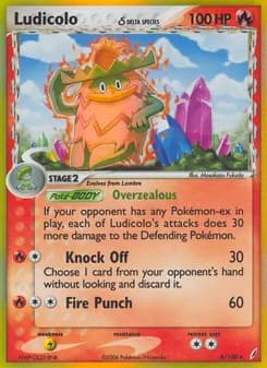 Ludicolo δ card in English