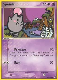 Spoink card in English