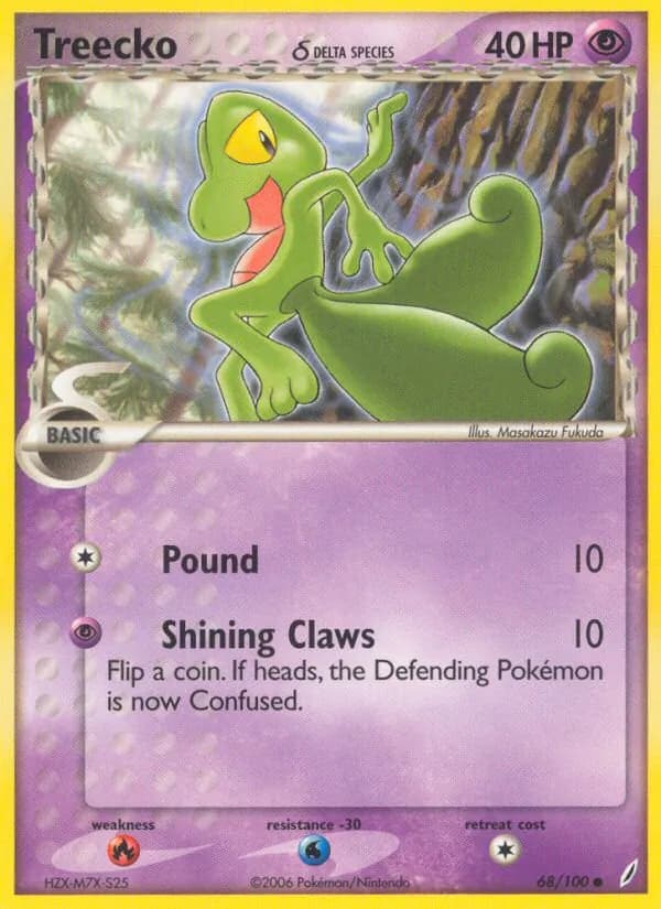 Treecko δ card in English