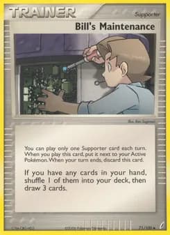 Bill's Maintenance card in English
