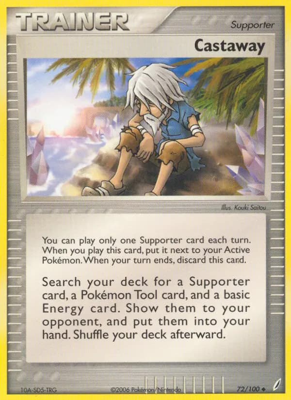 Castaway card in English