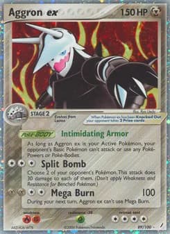 Aggron ex card in English