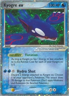 Kyogre ex card in English