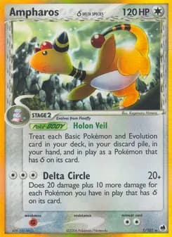 Ampharos δ card in English