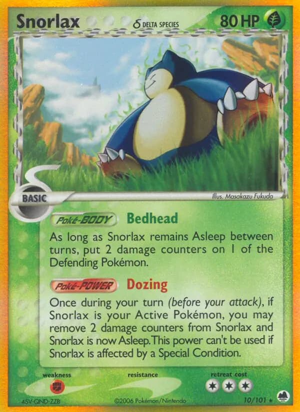 Snorlax δ card in English