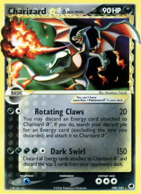 Charizard ☆ δ card in English