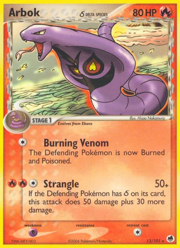 Arbok δ card in English