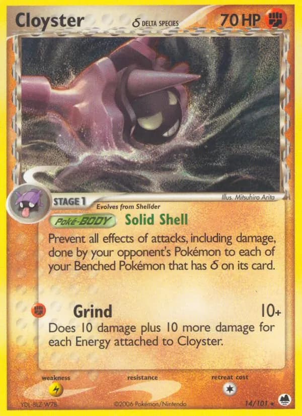 Cloyster δ card in English