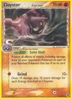 Cloyster δ card in English