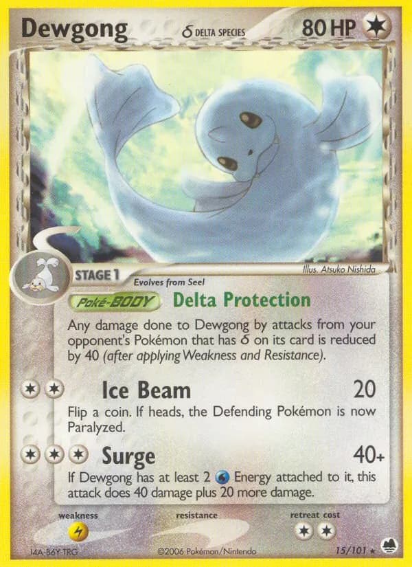 Dewgong δ card in English