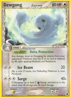 Dewgong δ card in English