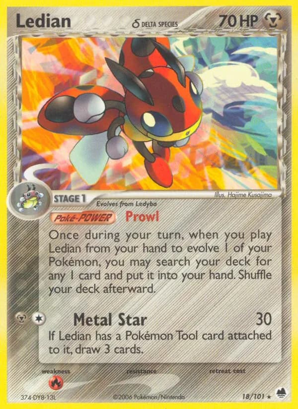 Ledian δ card in English
