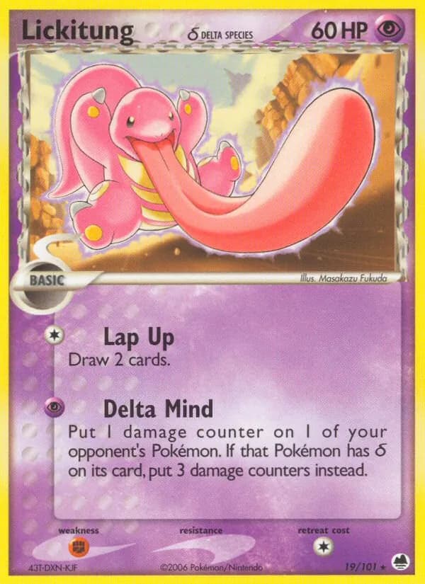 Lickitung δ card in English