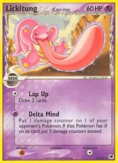 Lickitung δ card in English