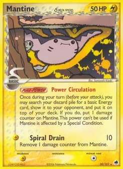 Mantine δ card in English