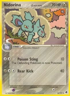 Nidorina δ card in English
