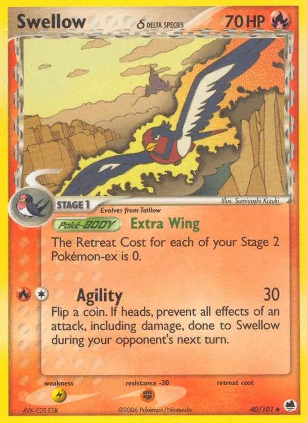 Swellow δ card in English