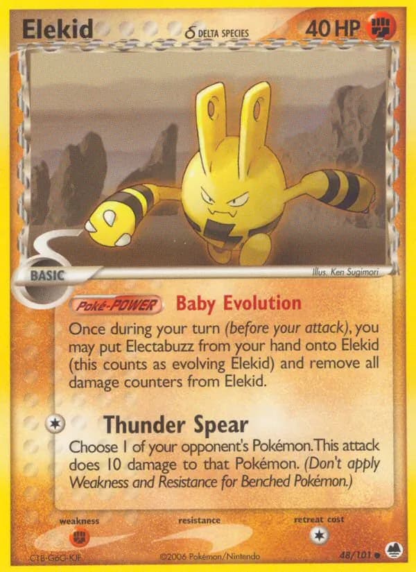 Elekid δ card in English