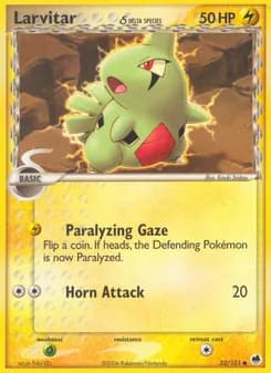 Larvitar δ card in English