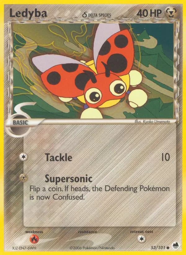 Ledyba δ card in English