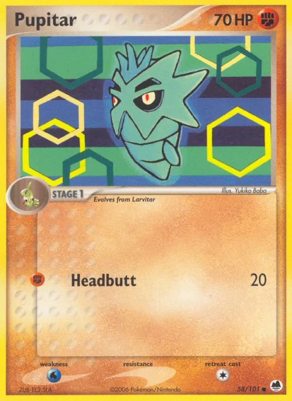 Pupitar card in English