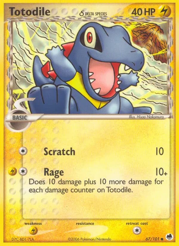 Totodile δ card in English