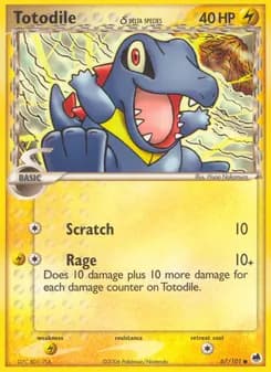 Totodile δ card in English